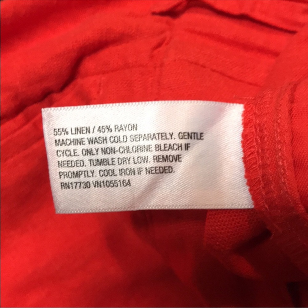 A New Day Linen Blend Red Pleated Woman’s MIDI Skirt | NWT - Picture 7 of 10